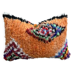 Housse de coussin Kilim berbère vintage : Coussin en laine marocaine