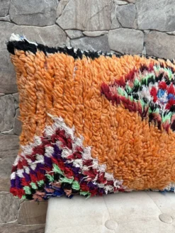 Housse de coussin Kilim berbère vintage : Coussin en laine marocaine