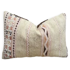 Housse de coussin Kilim berbère vintage : Coussin en laine marocaine