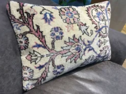 Housse de coussin lombaire en tapis décoloré 40x60 cm