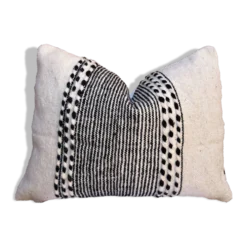 Housse de coussin rectangulaire berbère Zanfi - Fait main - 100 % laine