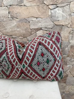 Housse de coussin vintage berbère marocaine en laine