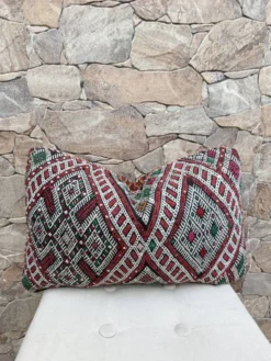 Housse de coussin vintage berbère marocaine en laine