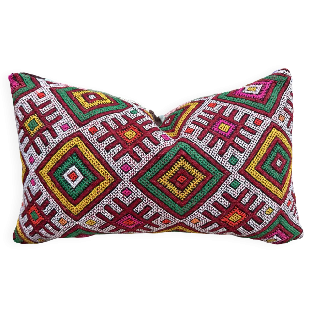 Housse de coussin vintage berbère marocaine en laine
