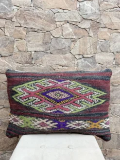 Housse de coussin vintage berbère marocaine en laine