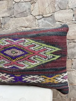 Housse de coussin vintage berbère marocaine en laine