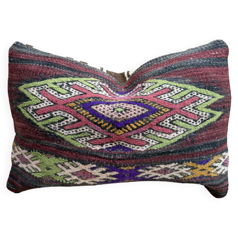 Housse de coussin vintage berbère marocaine en laine