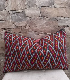 Housse de coussin vintage berbère marocaine en laine