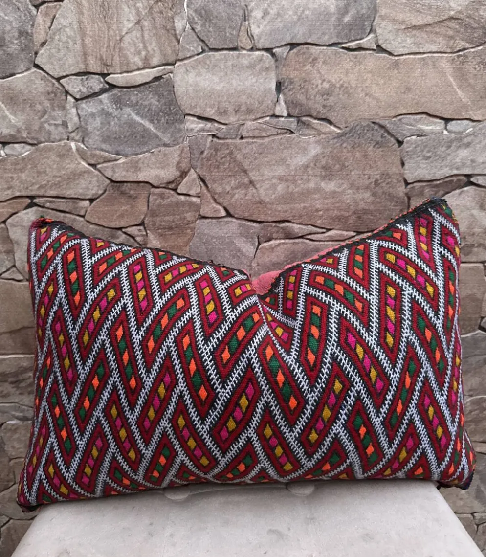 Housse de coussin vintage berbère marocaine en laine