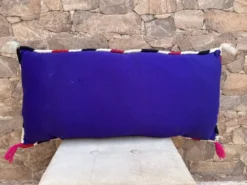 Housse de coussin vintage en laine berbère : Coussin tapis marocain 76x40cm
