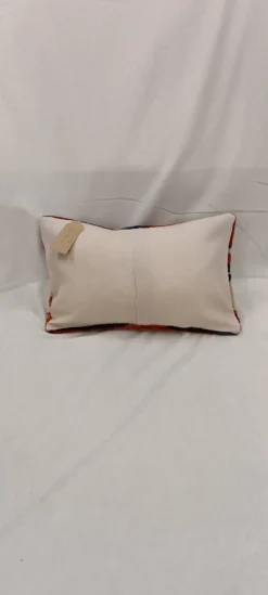 Housse de coussin vintage en tapis à poils longs, motif géométrique turc, 30 x 50 cm