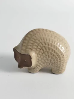 Hérisson en céramique à motif zigzag moderne scandinave, années 1960