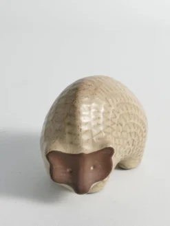 Hérisson en céramique à motif zigzag moderne scandinave, années 1960