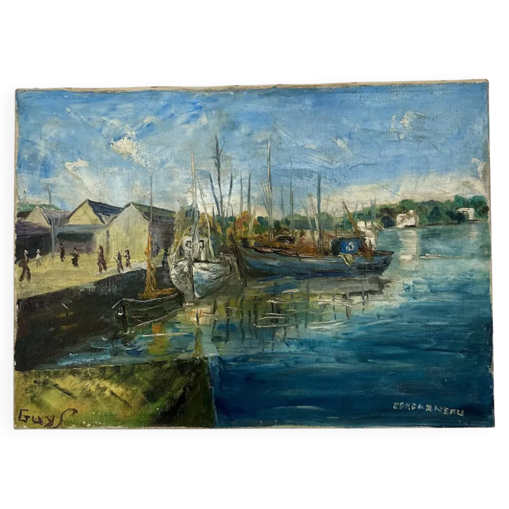Huile originale Guy Pennamen – Concarneau, Bretagne
