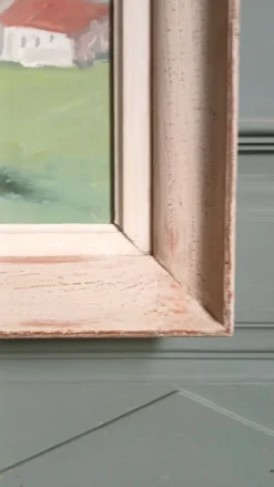 Huile sur bois post-impressionniste encadrée