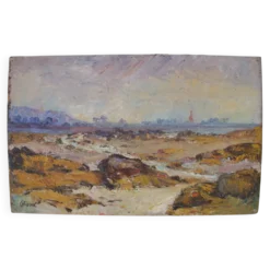 Huile sur panneau bord de mer signé Charlotte Viard