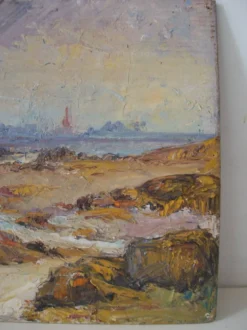 Huile sur panneau bord de mer signé Charlotte Viard