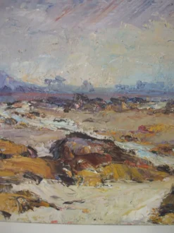 Huile sur panneau bord de mer signé Charlotte Viard
