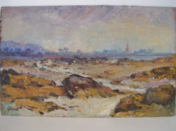 Huile sur panneau bord de mer signé Charlotte Viard