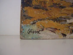 Huile sur panneau bord de mer signé Charlotte Viard
