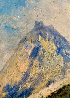 Huile sur panneau Jean-François Louis Merlet – Montségur, 1939