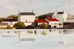 Huile sur panneau, port de pêche, signé 0. Jacquelin