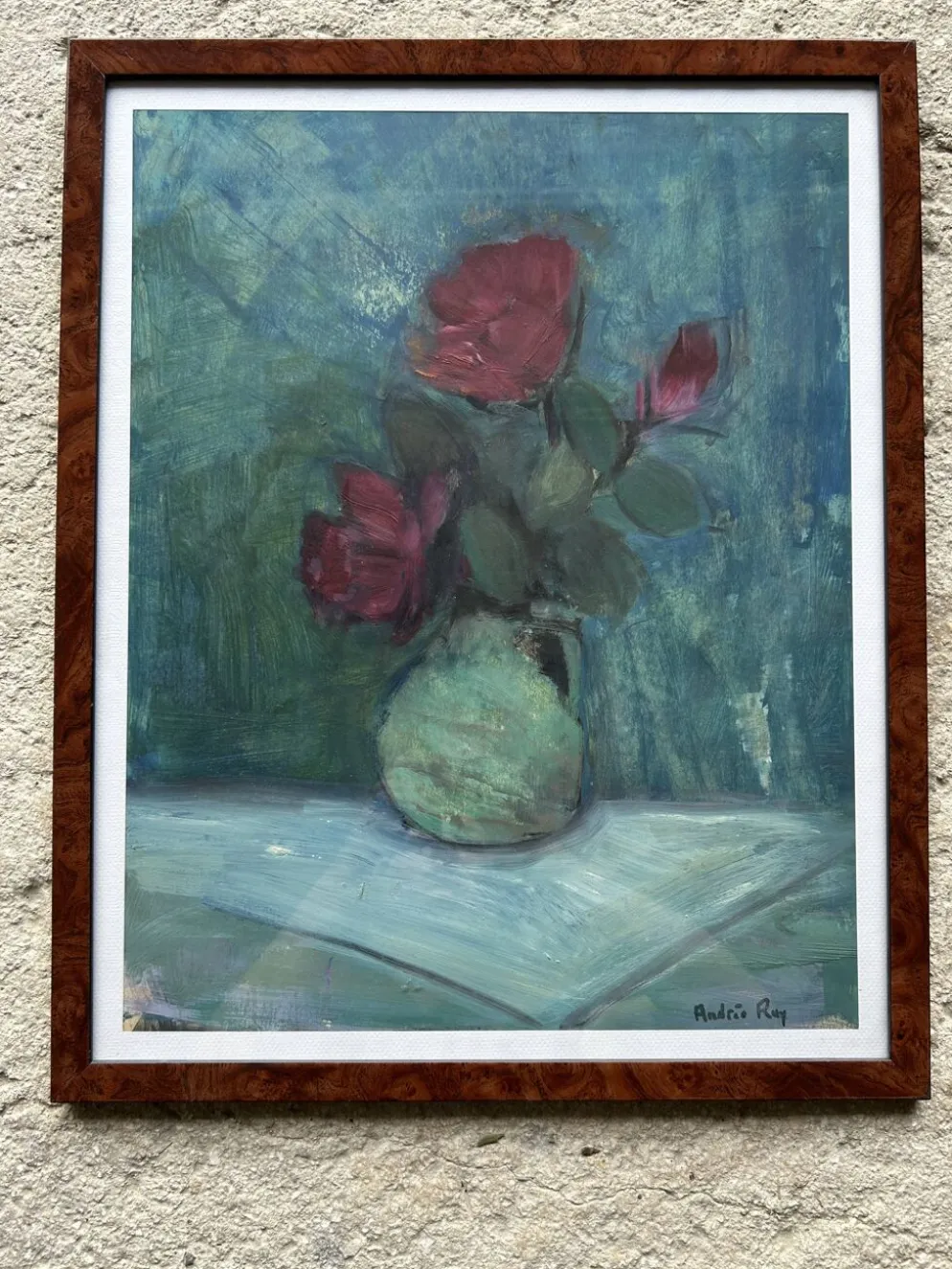 Huile sur papier signée Andrée Ruy Petroff