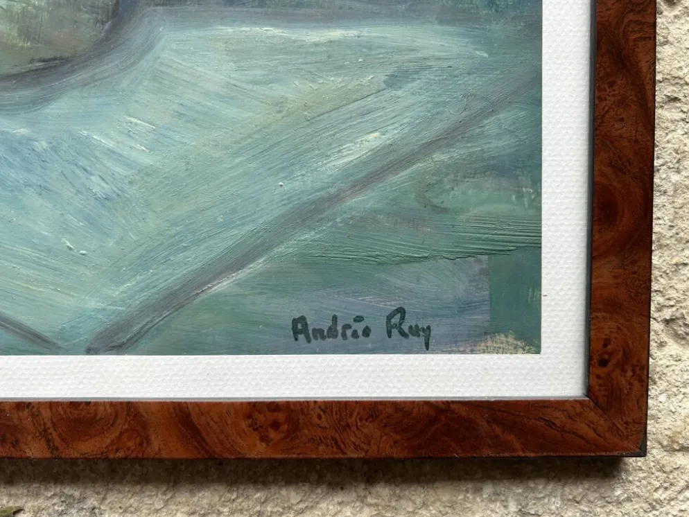 Huile sur papier signée Andrée Ruy Petroff