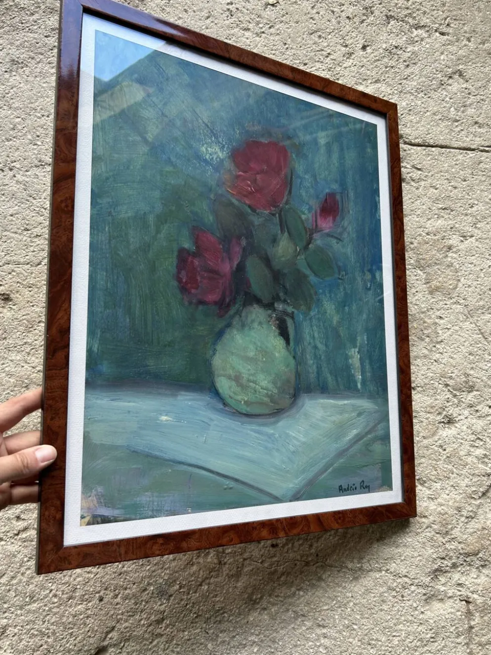 Huile sur papier signée Andrée Ruy Petroff