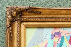 Huile sur toile cubiste, signée Jean Faubert (1955-2018)