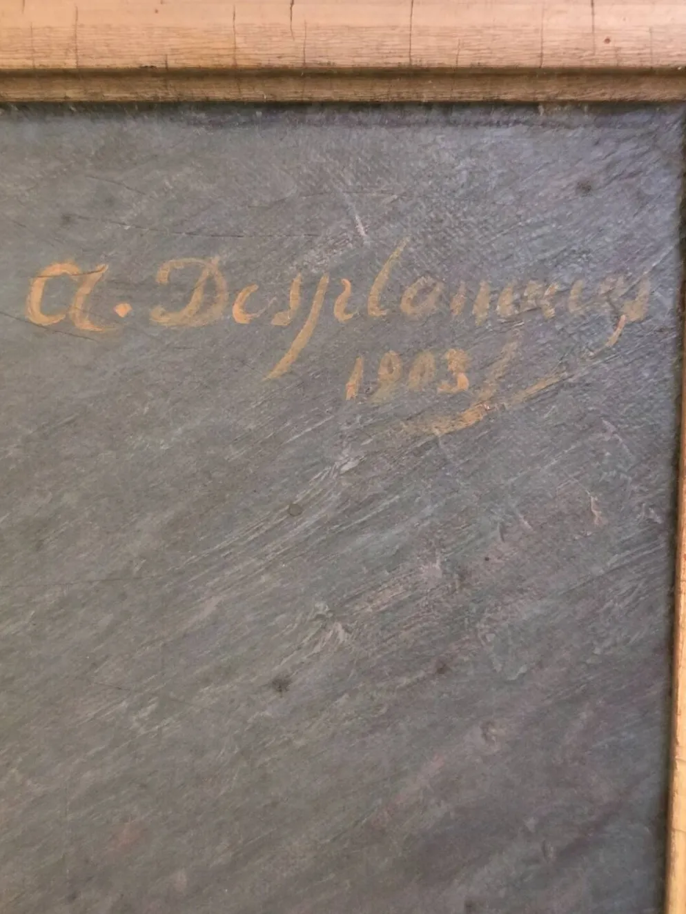 Huile sur toile datée de 1903.