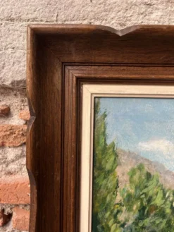 Huile sur toile encadrement en bois « Dans l’Esterel »