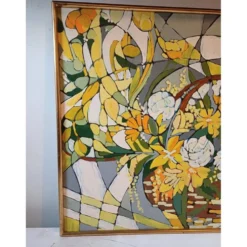 Huile sur toile Jean Cheynel "Variation florale"