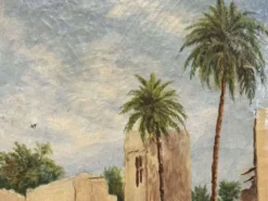 Huile sur toile orientaliste fin XIXème-début XXème signée J. Lawless