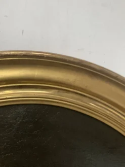 Huile sur toile Paire de portrait en cadre ovale doré XIX siècle