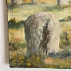 Huile sur toile paysage de Bretagne Lucien Ferriot , Dolmens