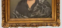 Huile sur toile "portrait de femme " par dequene albert xx siècle