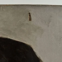 Huile sur toile portrait de jeune homme de qualité de profil fin XIXe