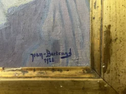 Huile sur toile, portrait d’enfant signé J. Bertrand début XXème
