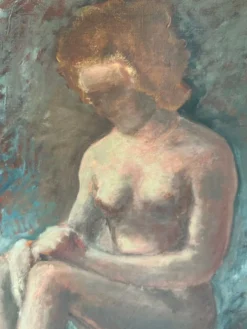 Huile sur toile période art deco