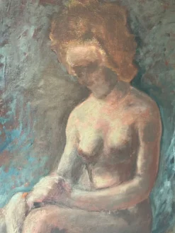 Huile sur toile période art deco