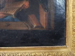 Huile sur toile – Scène de genre, XVIIIᵉ