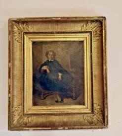 Huile sur toile XIXe – Lucile Doux – Portrait de demoiselle