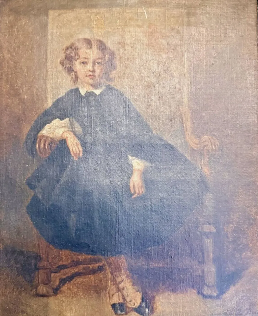 Huile sur toile XIXe – Lucile Doux – Portrait de demoiselle