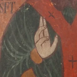 Icône ancienne Saint Nicolas, tempera sur panneau, Roumanie, XIXe siècle