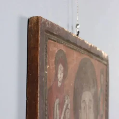 Icône ancienne Saint Nicolas, tempera sur panneau, Roumanie, XIXe siècle