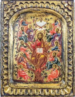 Icône du 20e siècle de Jésus et des Douze Apôtres, années 1890