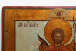 Icône religieuse russe de saint Jean le Guerrier, XIXe siècle