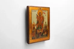 Icône religieuse russe de saint Jean le Guerrier, XIXe siècle