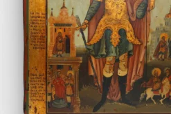 Icône religieuse russe de saint Jean le Guerrier, XIXe siècle